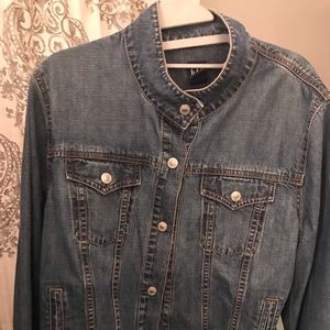 Vintage High Collar Gap Jean Jacket- Sz XL